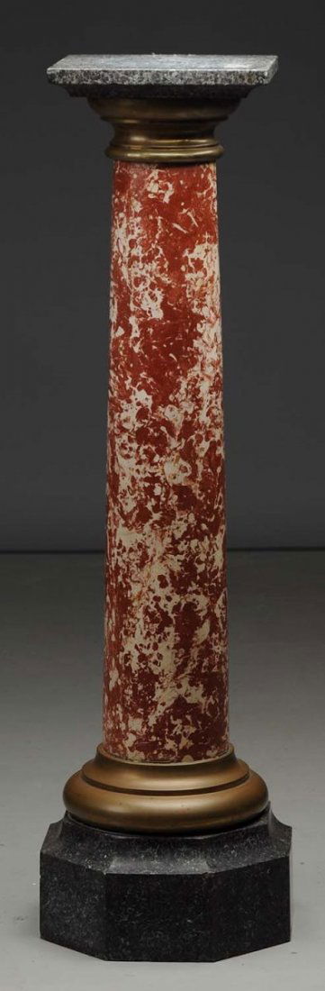 Late 19th Century Bronze & Marble Pedestal. (1 of 2)