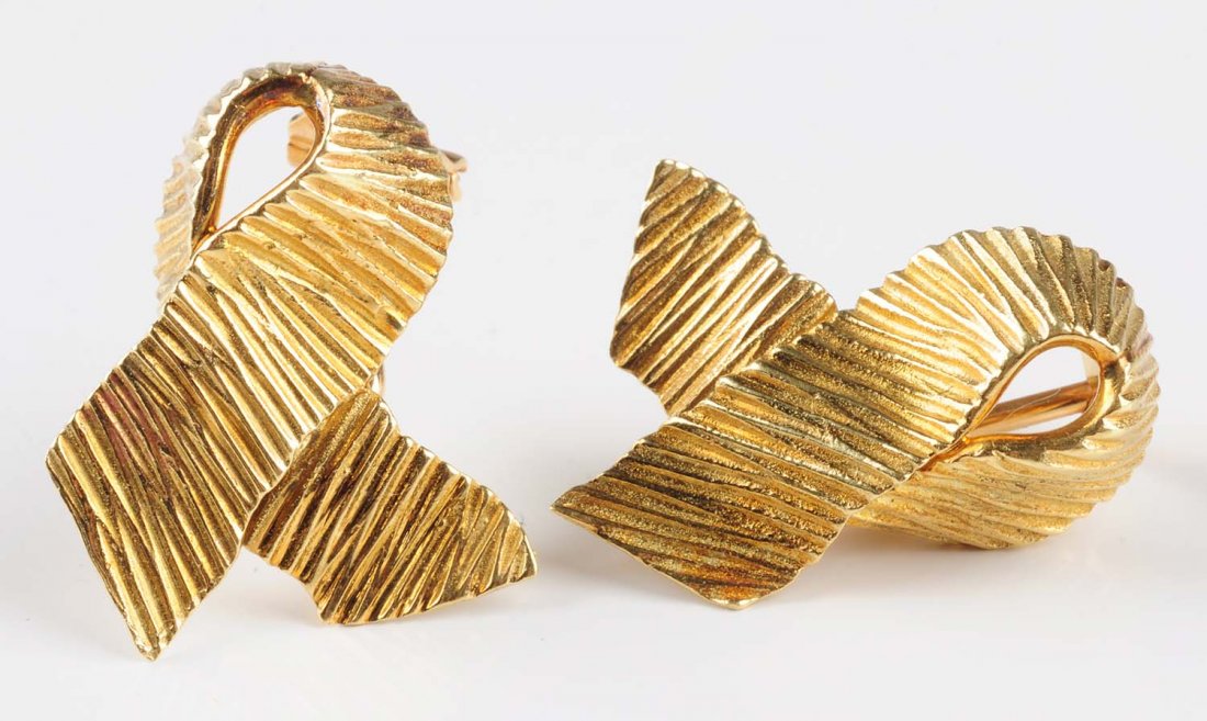 Pair of Gold Cartier Earrings. (1 of 3)