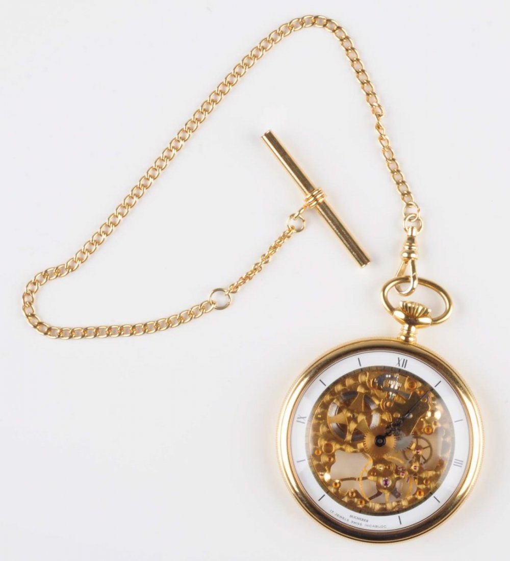 Bucherer Skeleton Pocket Watch. (1 of 5)