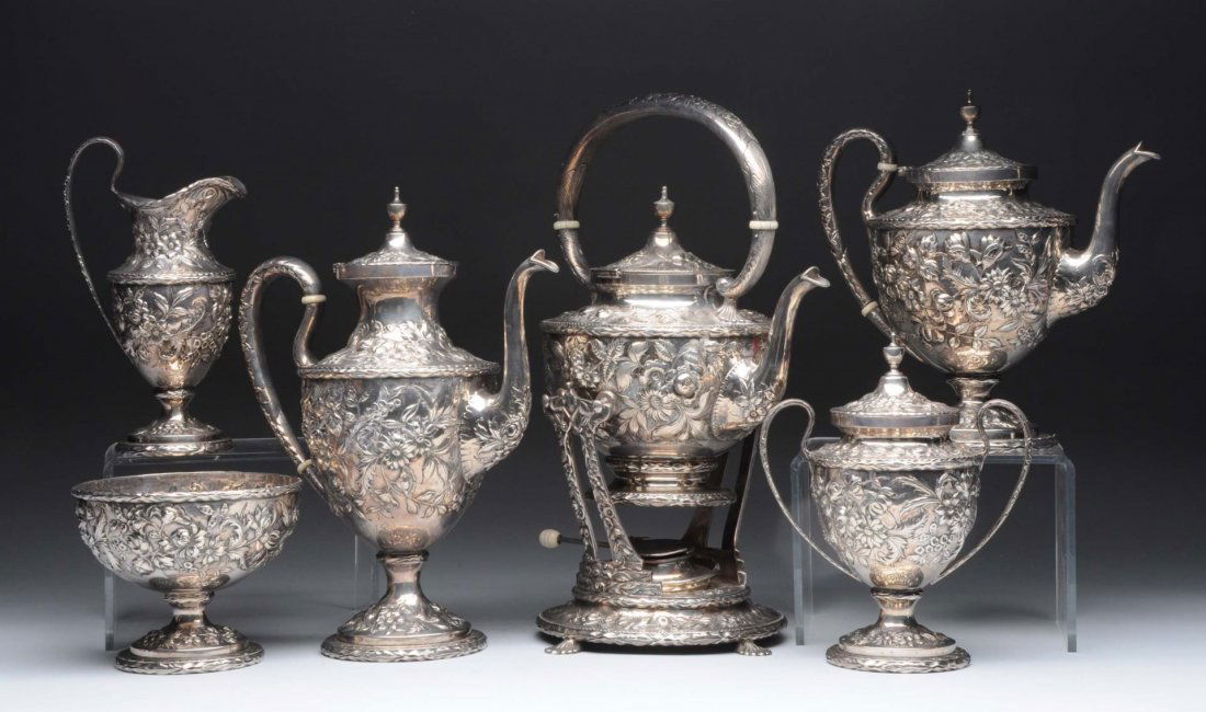 Kirk Sterling Tea & Coffee Service. (1 of 1)