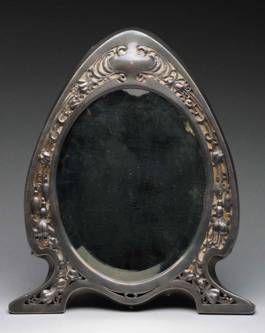 Art Nouveau Sterling Dressing Table Mirror. (1 of 2)