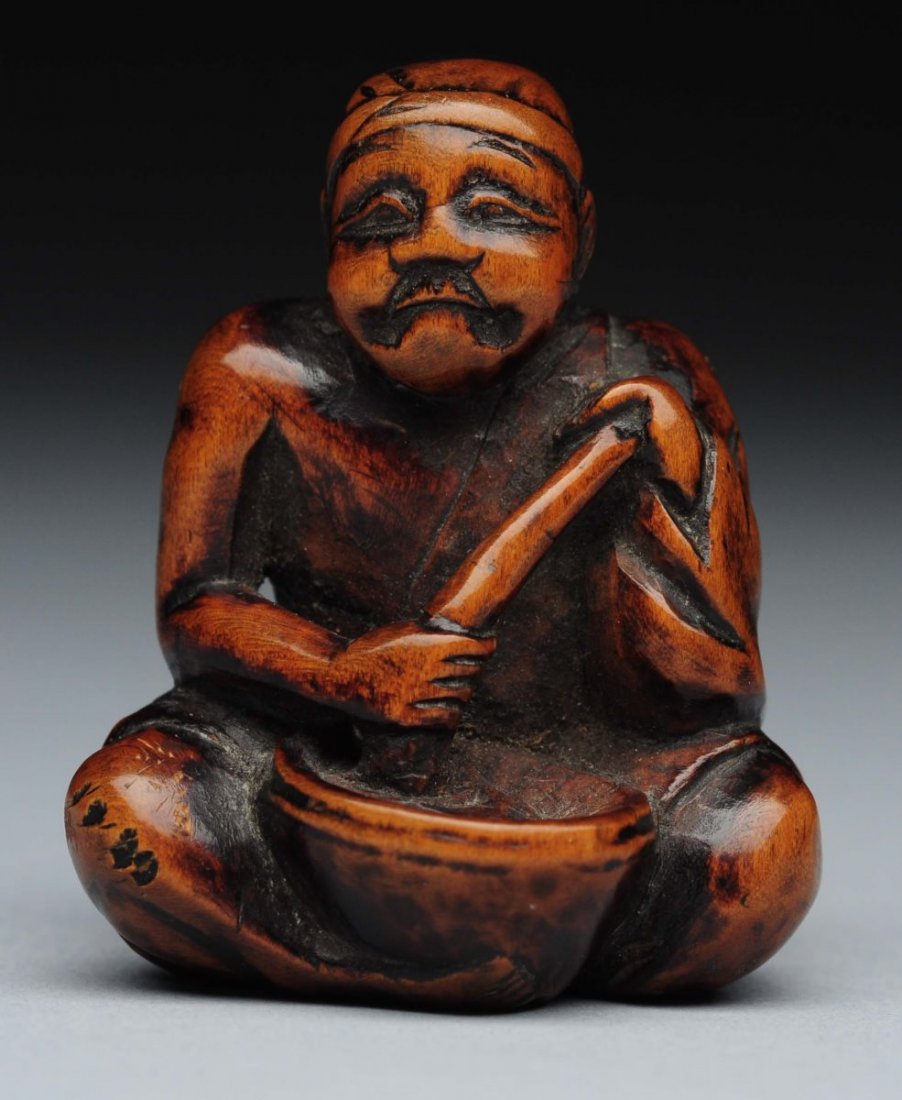 Early Carved Wooden Japanese Netsuke. (1 of 5)