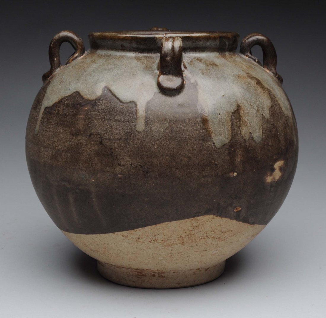 Early Chinese Pottery Vase with 4 Handles. (1 of 4)