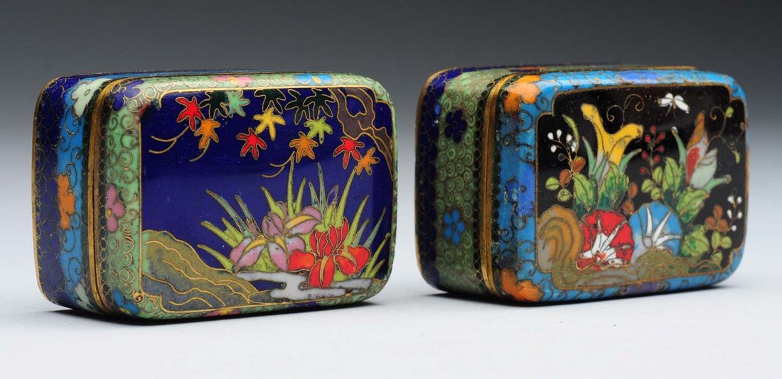 Lot of 2: Miniature Japanese Cloisonne Boxes. (1 of 3)
