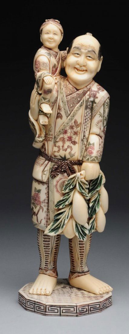 Chinese Colored Ivory Figure. (1 of 6)