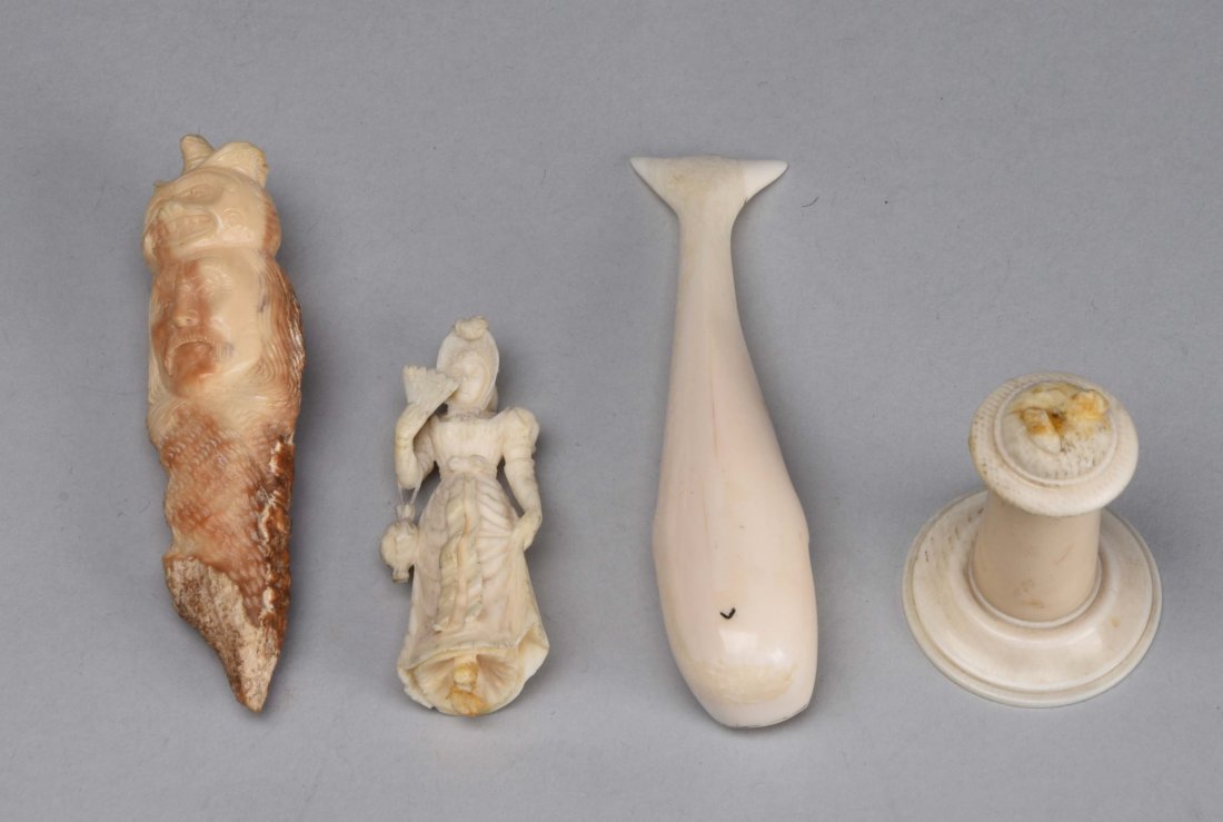 Lot of 3: Antique Carved Ivory Pieces. (1 of 1)