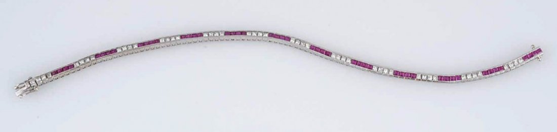 Ruby and Diamond Tennis Bracelet. (1 of 3)