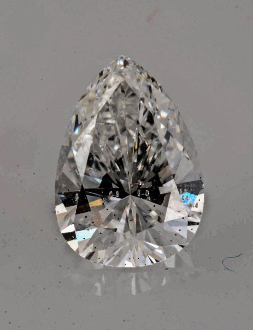 GIA 1.07 Carat, E-SI2 Pear Brilliant Diamond. (1 of 2)