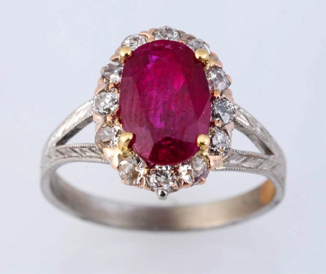 2.27 ct. Certified No Heat Burma Ruby Ring. (1 of 6)