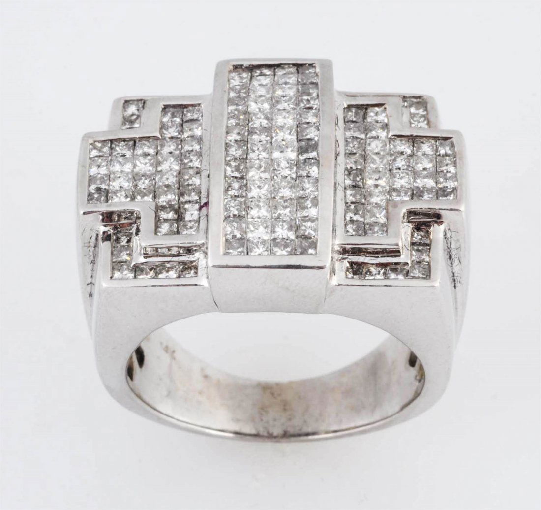Invisible Set Diamond Men's Ring. (1 of 7)