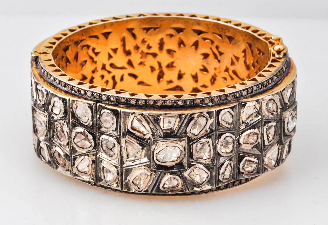 Rose Cut Diamond Mogul Bangle. (1 of 5)