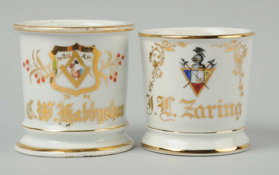 Lot Of 2: Fraternal Shaving Mugs. (1 of 1)