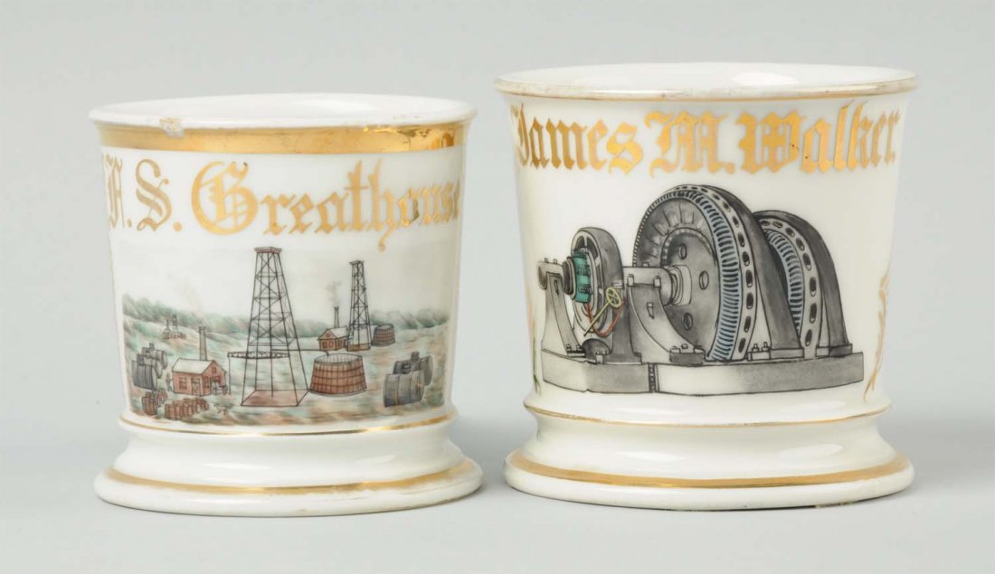 Lot Of 2: Industrial Shaving Mugs. (1 of 1)