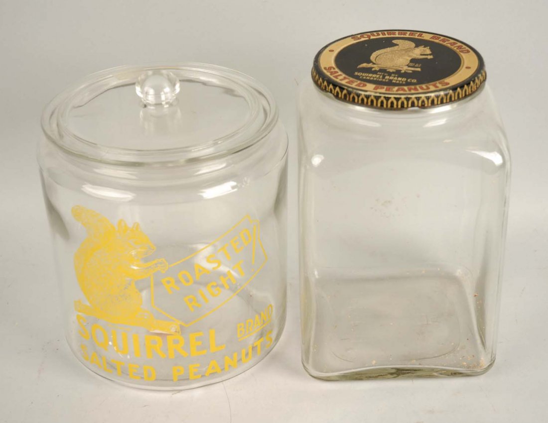 Lot Of 2: Squirrel Brand Peanut Jars. (1 of 1)