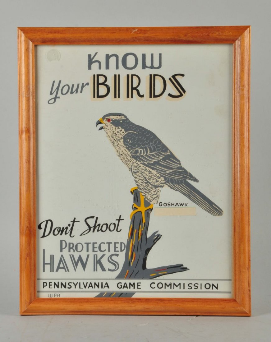 Pennsylvania Game Commission Protected Hawk Sign. (1 of 1)