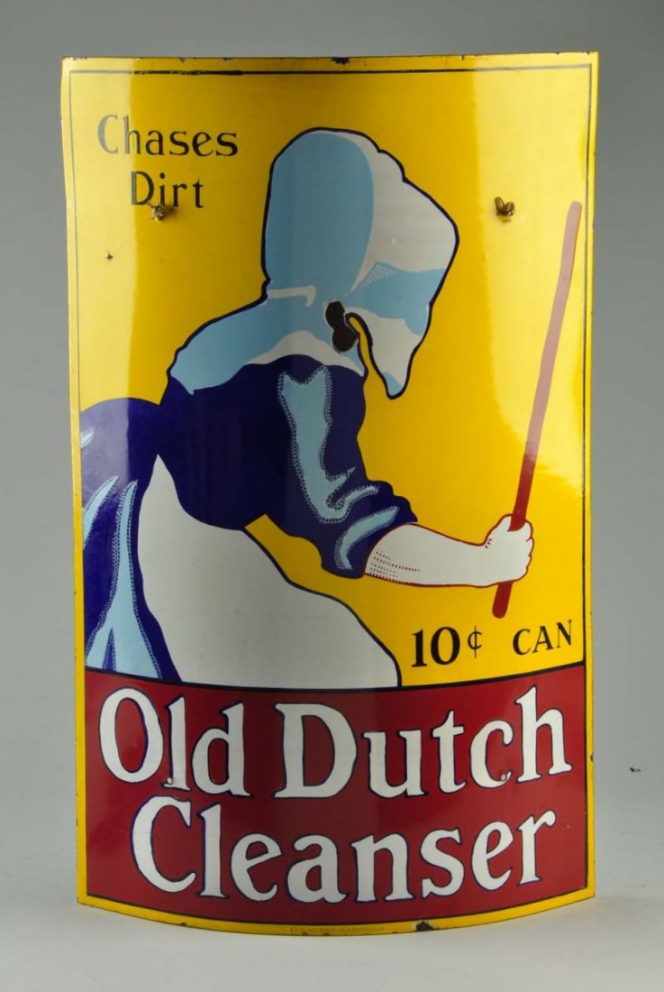 Porcelain Old Dutch Cleanser Curved Sign. (1 of 4)