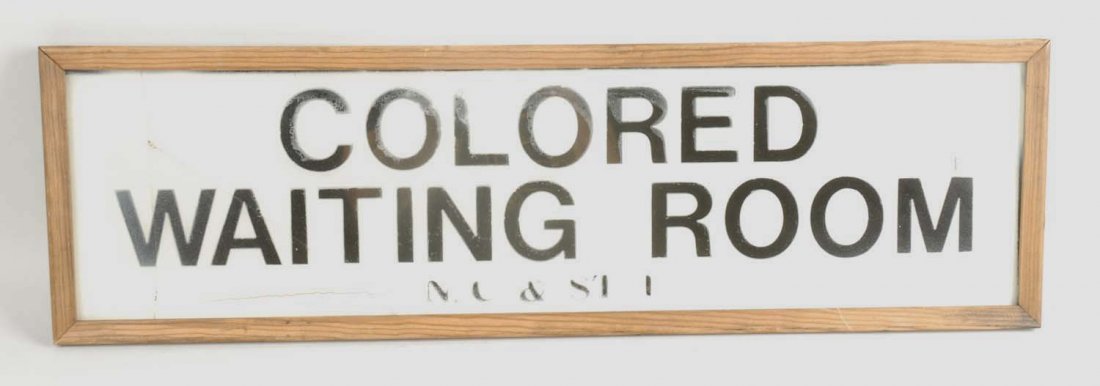 Glass Colored Waiting Room Sign. (1 of 1)