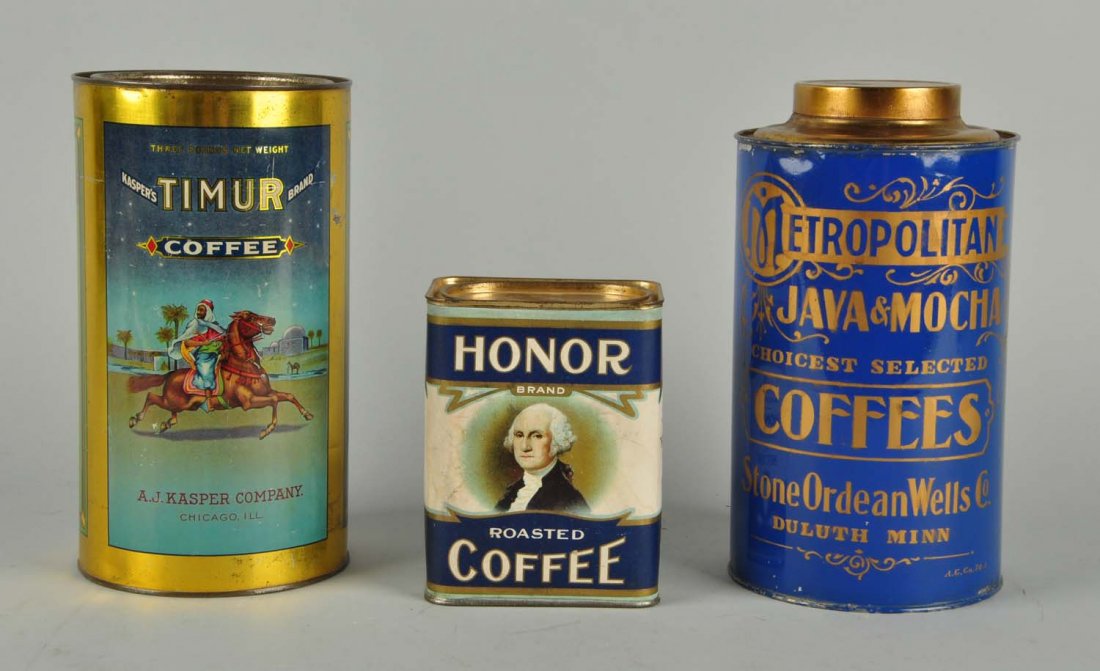 Lot Of 3: Miscellaneous Coffee Tins. (1 of 1)