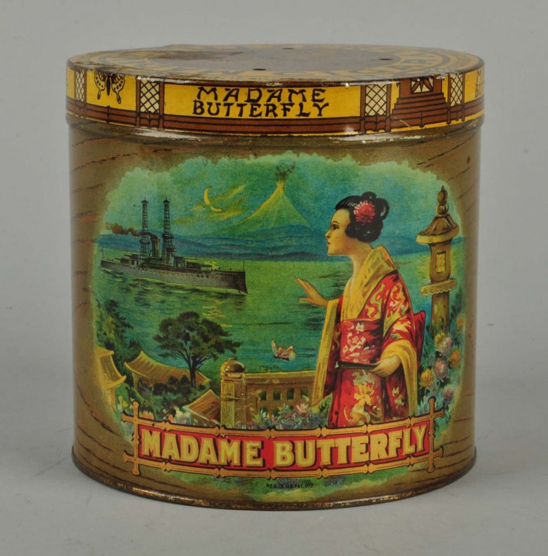 "Madam Butterfly" Cigar Tin. (1 of 4)