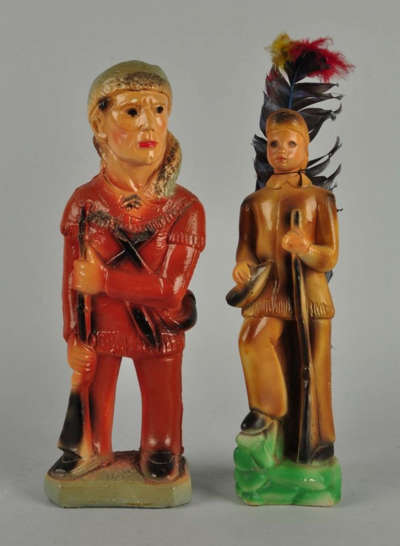 Lot Of 2: Davy Crockett Chalk Figures. (1 of 2)
