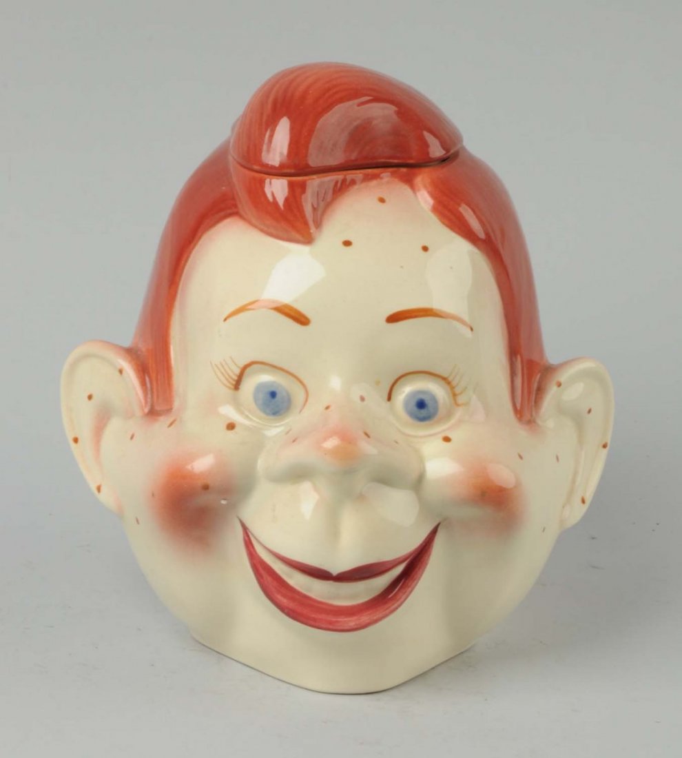 Purinton Pottery Howdy Doody Cookie Jar.: This Howdy jar has no chips, cracks or crazing. A wonderful example. Condition (Near Mint). Size 9'' T.