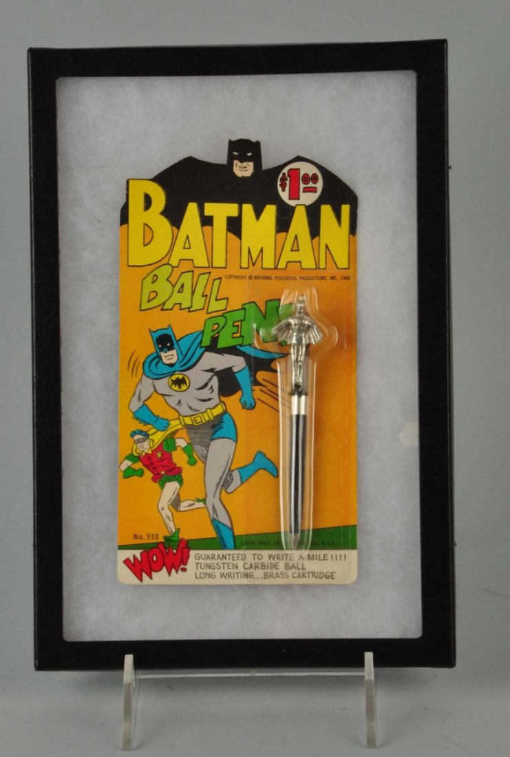1960s Batman Ball Pen on Card. (1 of 1)