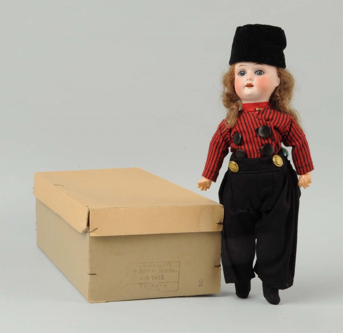German Bisque Doll with Box. (1 of 2)