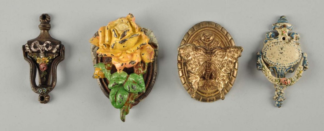 Lot Of 4: Figural Cast Iron Door Knockers. (1 of 1)