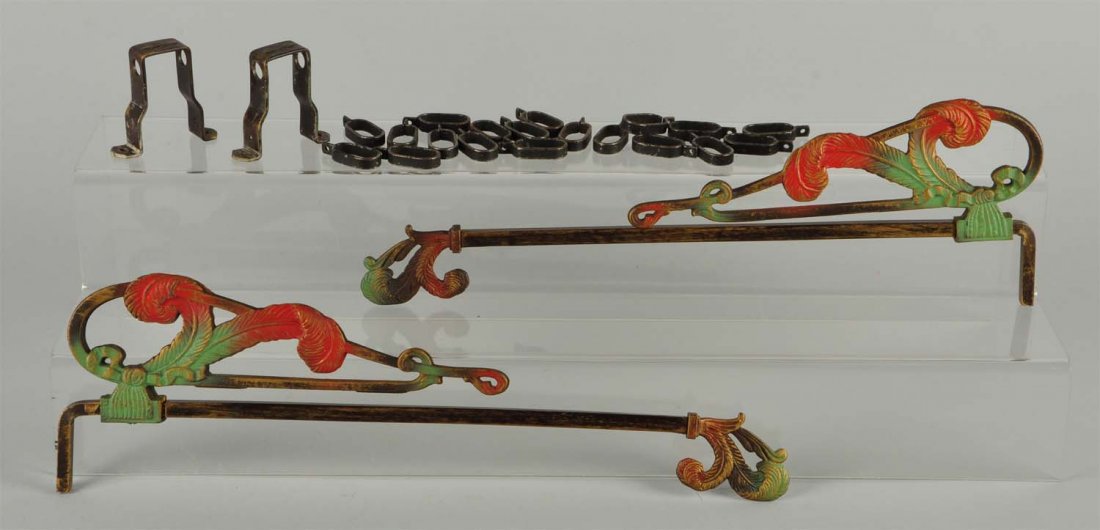 Cast Iron Set of Curtain Rods. (1 of 1)
