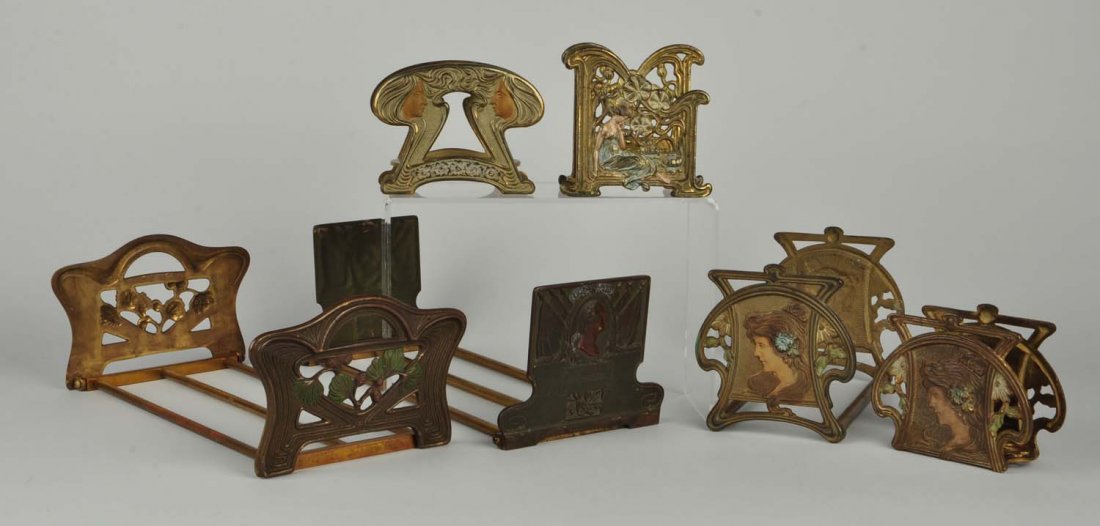 Lot Of 6: Cast Iron Deco Desk Accessories. (1 of 1)