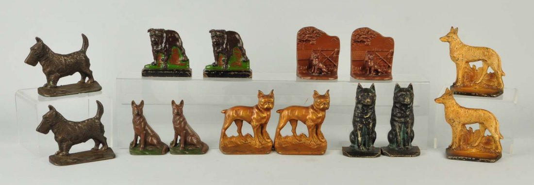 Lot Of 14: Cast Iron Dog Bookends. (1 of 1)