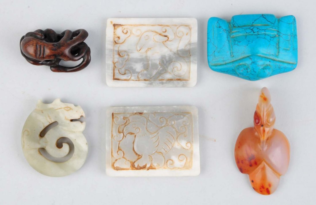 Lot Of 6: Oriental Stone Figures. (1 of 1)