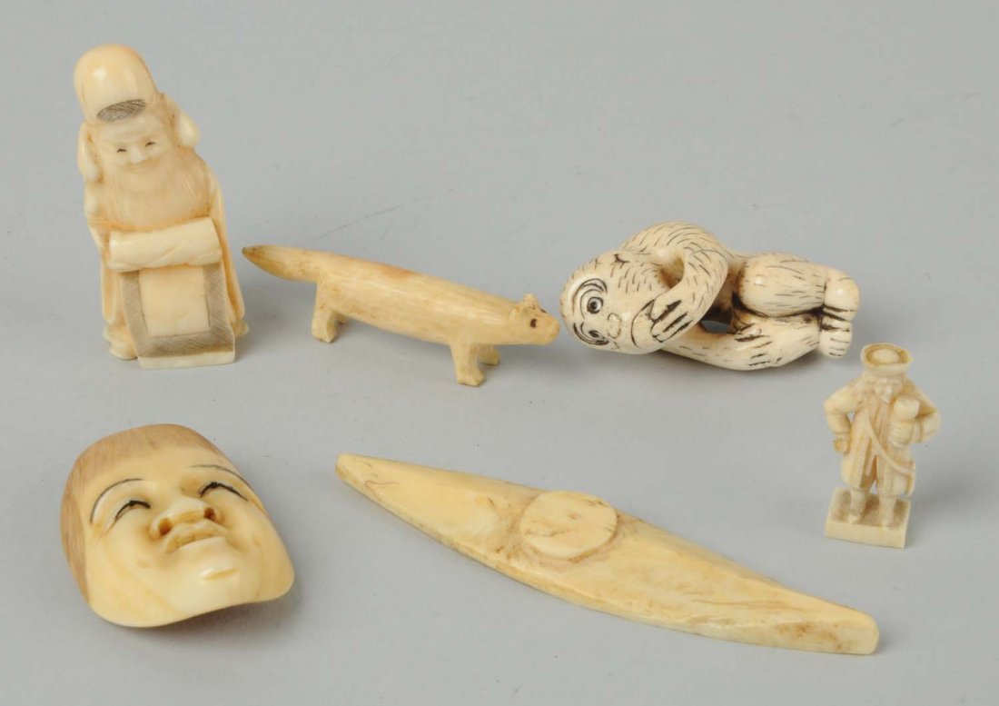 Lot Of 6: Japanese Netsuke. (1 of 1)