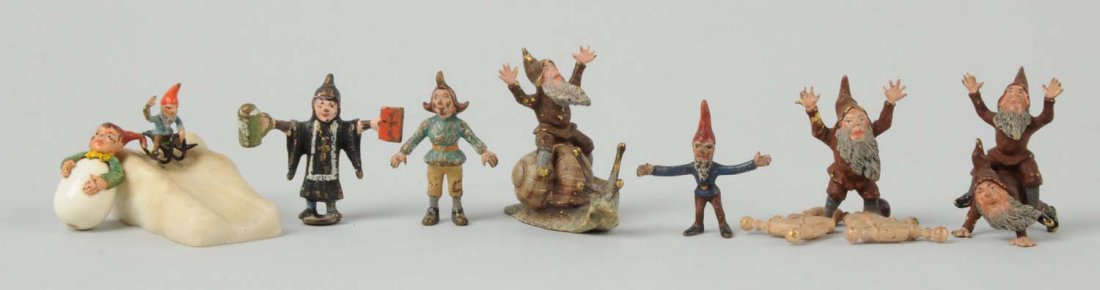 Lot Of 7 Vienna Bronze Miniature Elf Figures (1 of 1)