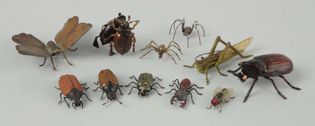 Lot Of 11: Vienna Miniature Bronze Insect Figures. (1 of 1)