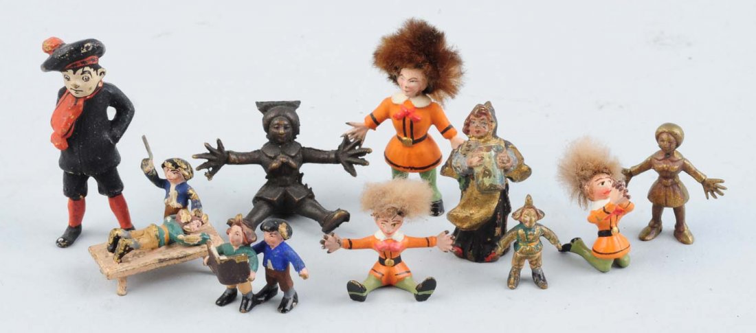 Lot Of 10: Vienna Bronze Miniature Figures. (1 of 1)