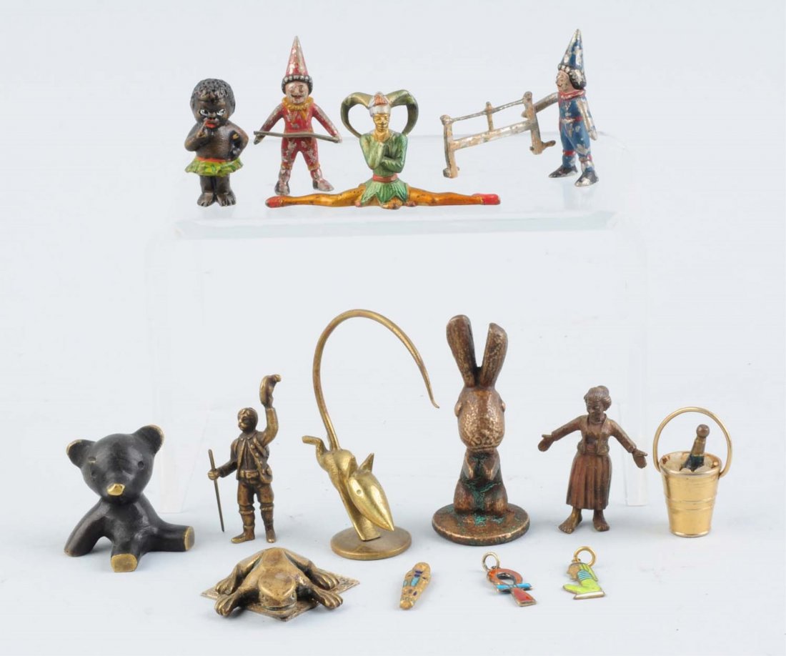 Lot Of 14: Vienna Miniature Bronze Figures. (1 of 1)