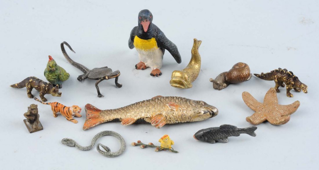 Lot Of 14: Vienna Miniature Bronze Figures. (1 of 1)