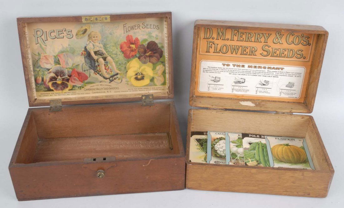 Lot Of 2: Country Store Seed Boxes. (1 of 1)