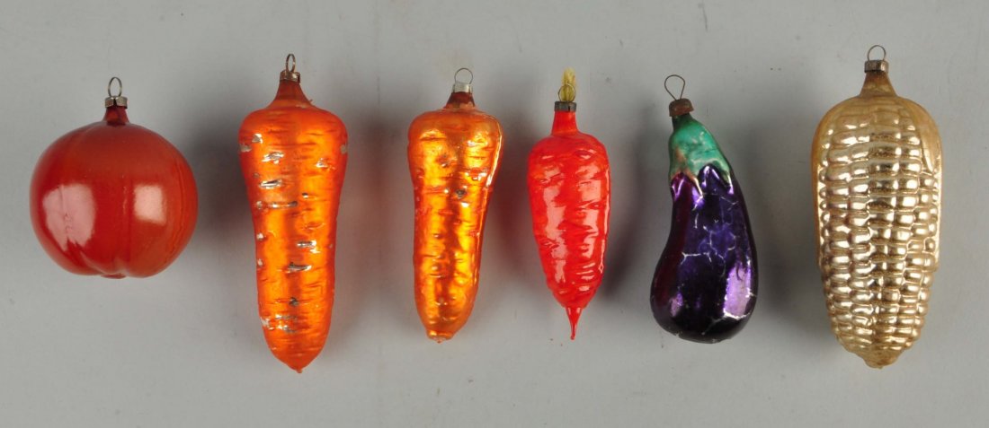 Lot Of 6: Assorted Christmas Ornaments Vegetables (1 of 1)