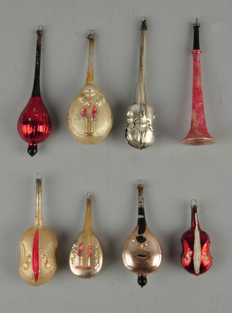 Lot Of 8: Christmas Ornaments Musical Instruments (1 of 1)
