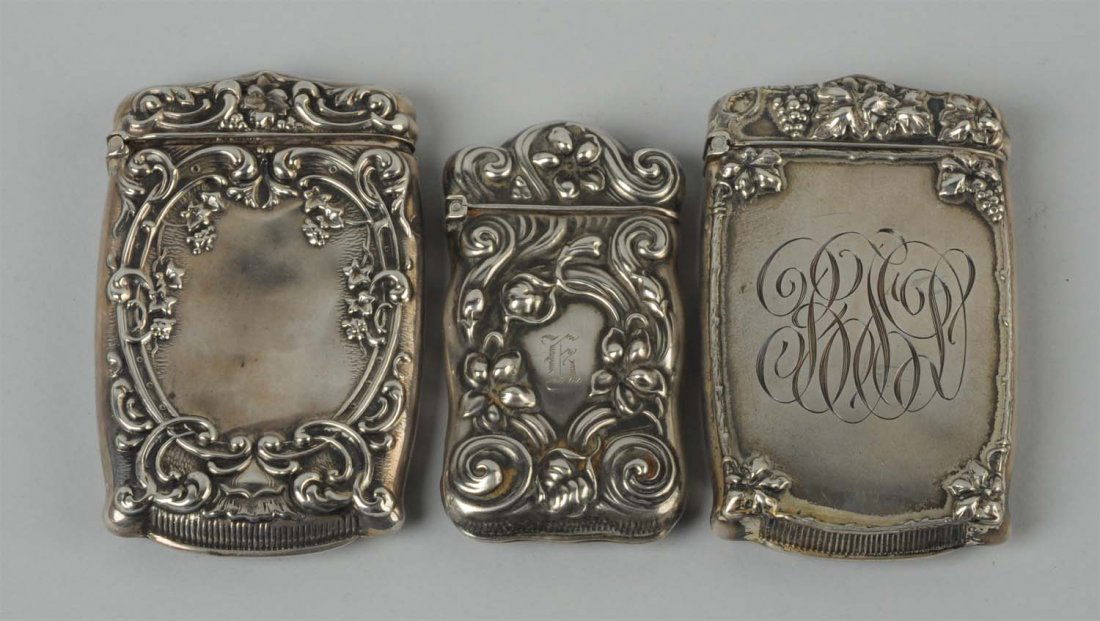 Lot Of 3: Sterling Silver Match Safes (1 of 2)