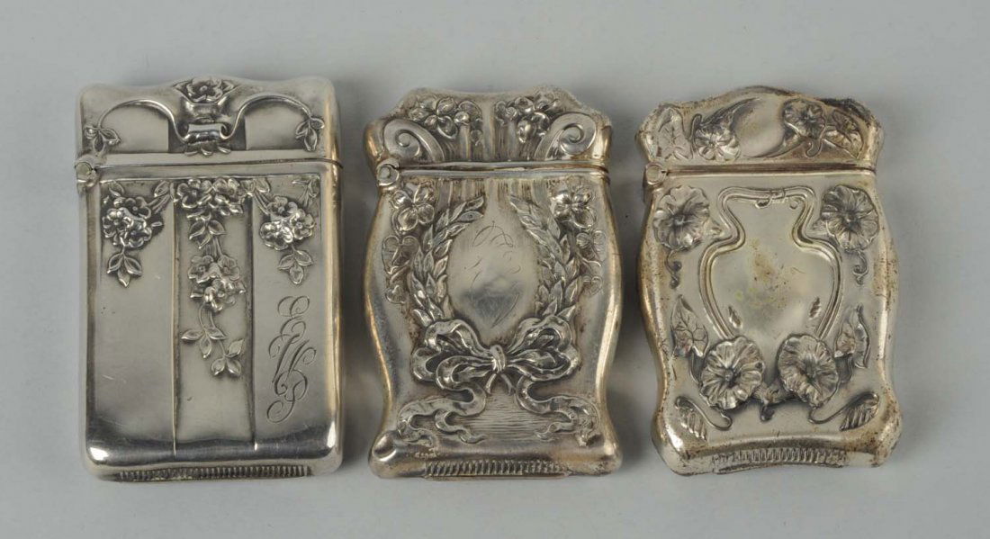 Lot Of 3: Sterling Silver Match Safes (1 of 2)