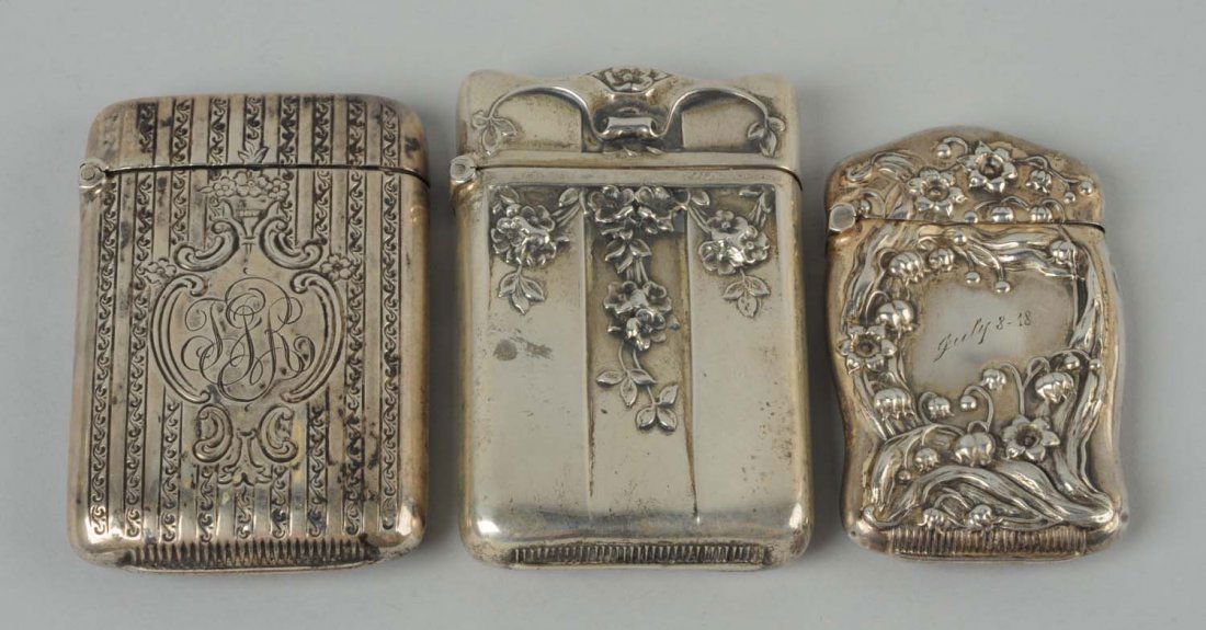 Lot Of 3: Sterling Silver Match Safes (1 of 2)