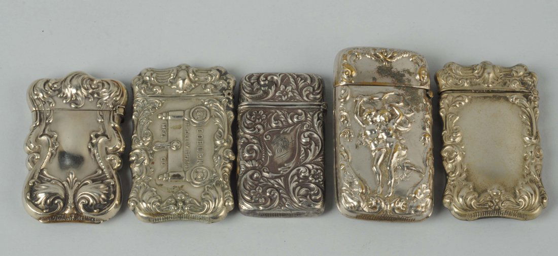 Lot of 5: Match Safes. (1 of 2)