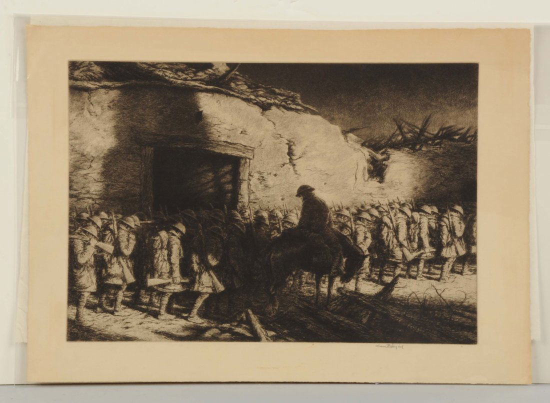 Etching of World War I Scene. (1 of 1)