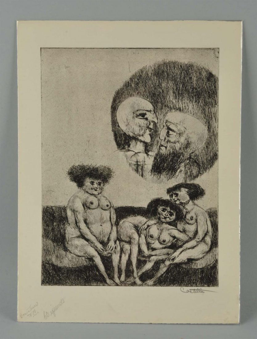 Etching by Frederico Castellon. (1 of 3)