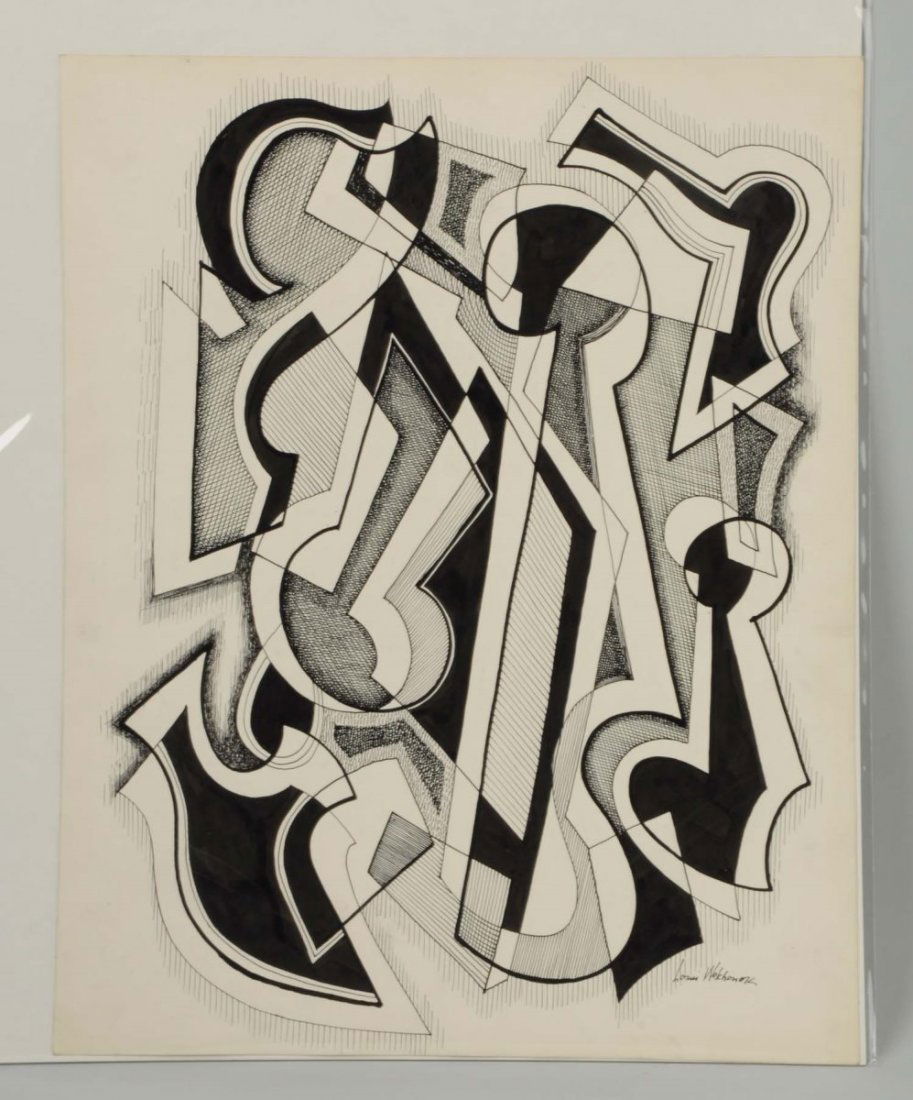 Ink "Abstract Composition" By Wolchonok. (1 of 2)