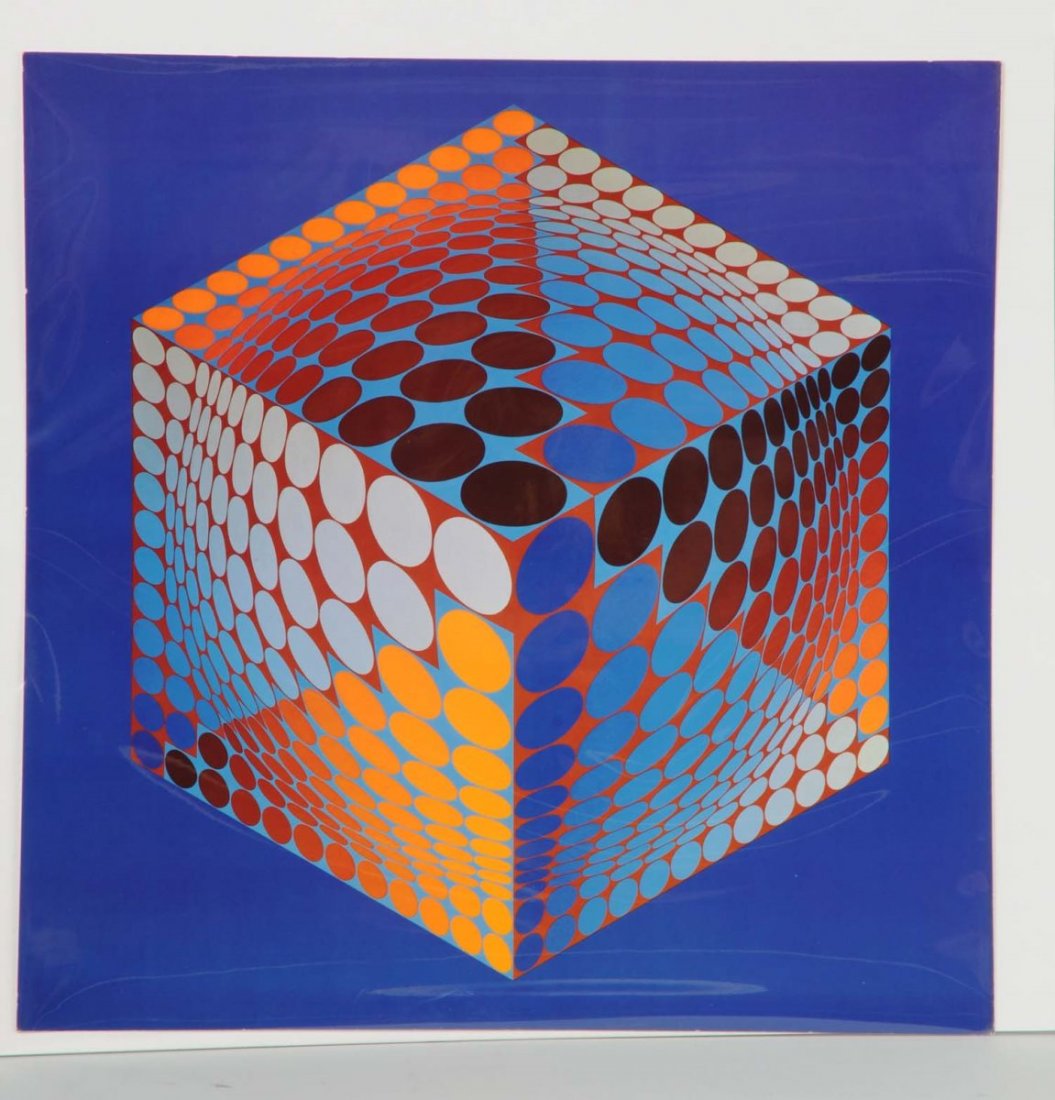 Screen Print by Victor Vasarely. (1 of 2)