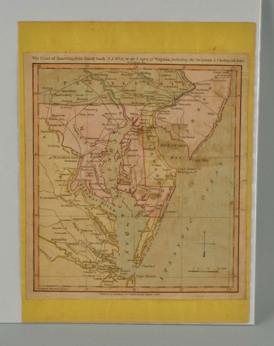 Map "The Coast Of America From Sandy-Hook" c.1813 (1 of 1)